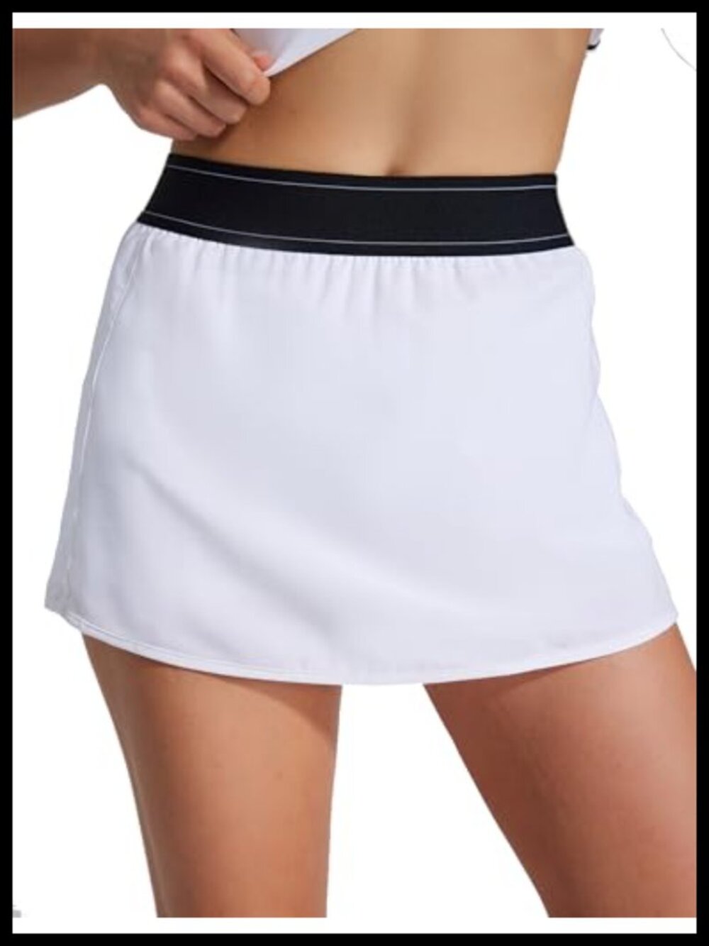 High Waisted Tennis Golf Skort with Pockets & Inner Shorts Athletic Skirt
